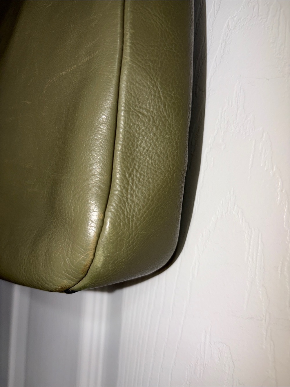 Coach f71745. Mens Olive Green Crossbody Sling Bag - Minimal Leather Design - Picture 11 of 15